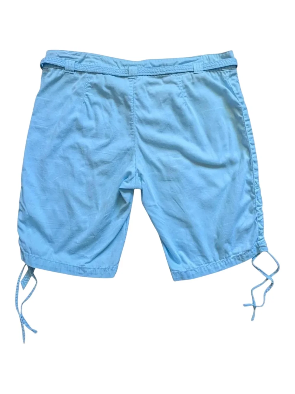 vintage Y2K cargo sky blue cinched bermuda shorts